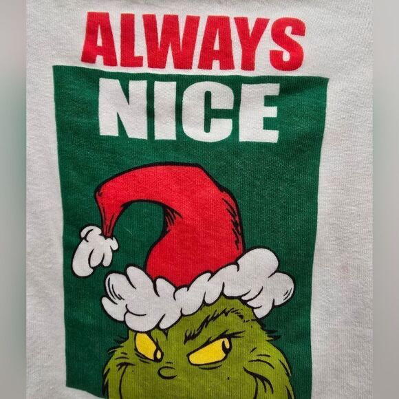 Nwt Christmas Unisex Boy or Girl The Grinch Dr. Seuss 2pc pajama set 100% cotton - Picture 3 of 7